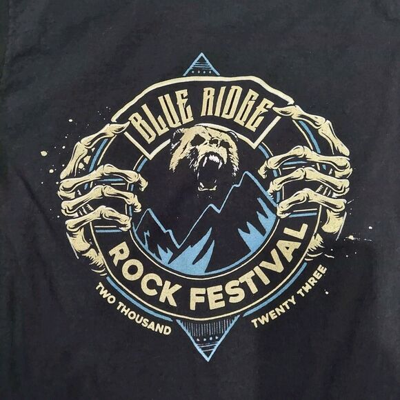 Blue Ridge Rock Festival 2023 Shirt Small Black Double Sided Deathpunch Slipknot - Picture 2 of 7
